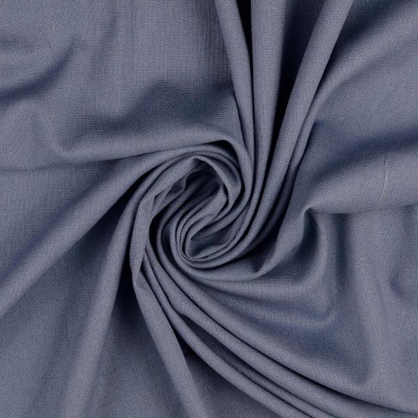 Viskose Leinen Stretch - uni, jeansblau